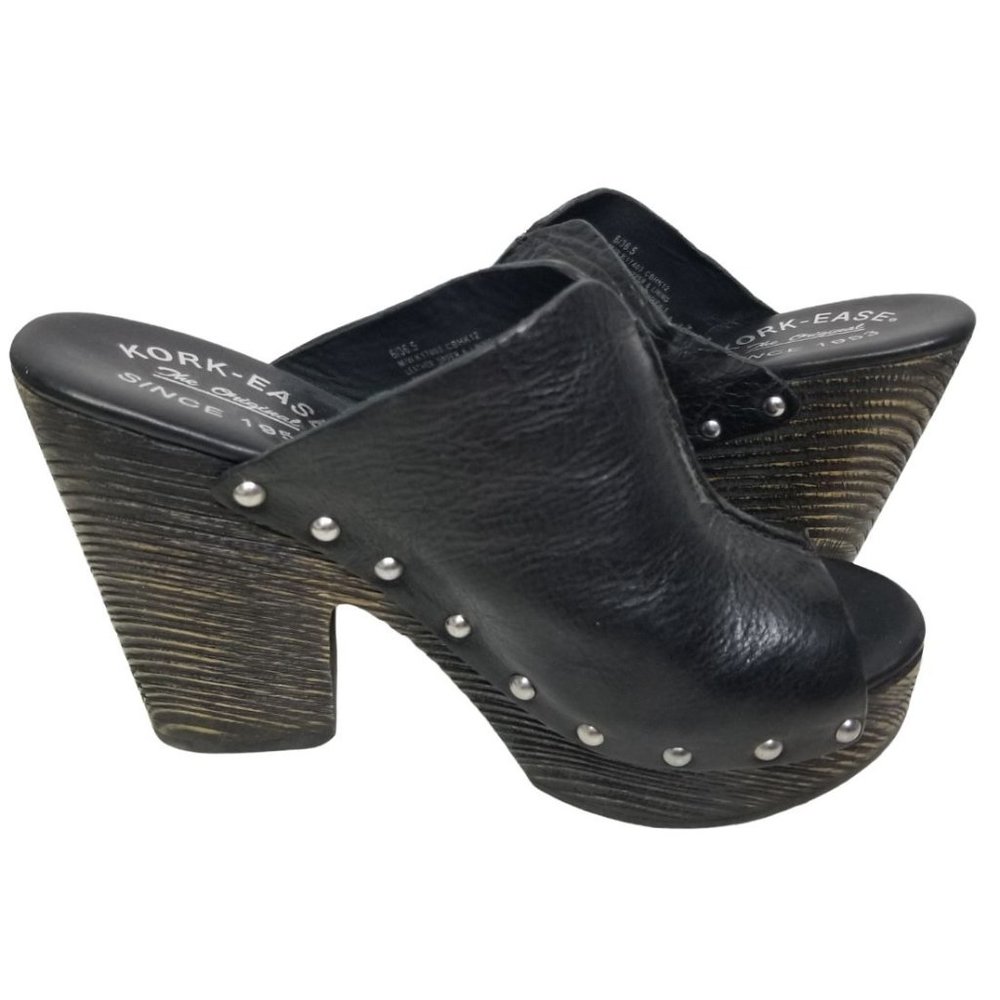Kork Ease Womens 6 Black Full Grain Leather Studde - Picture 7 of 9